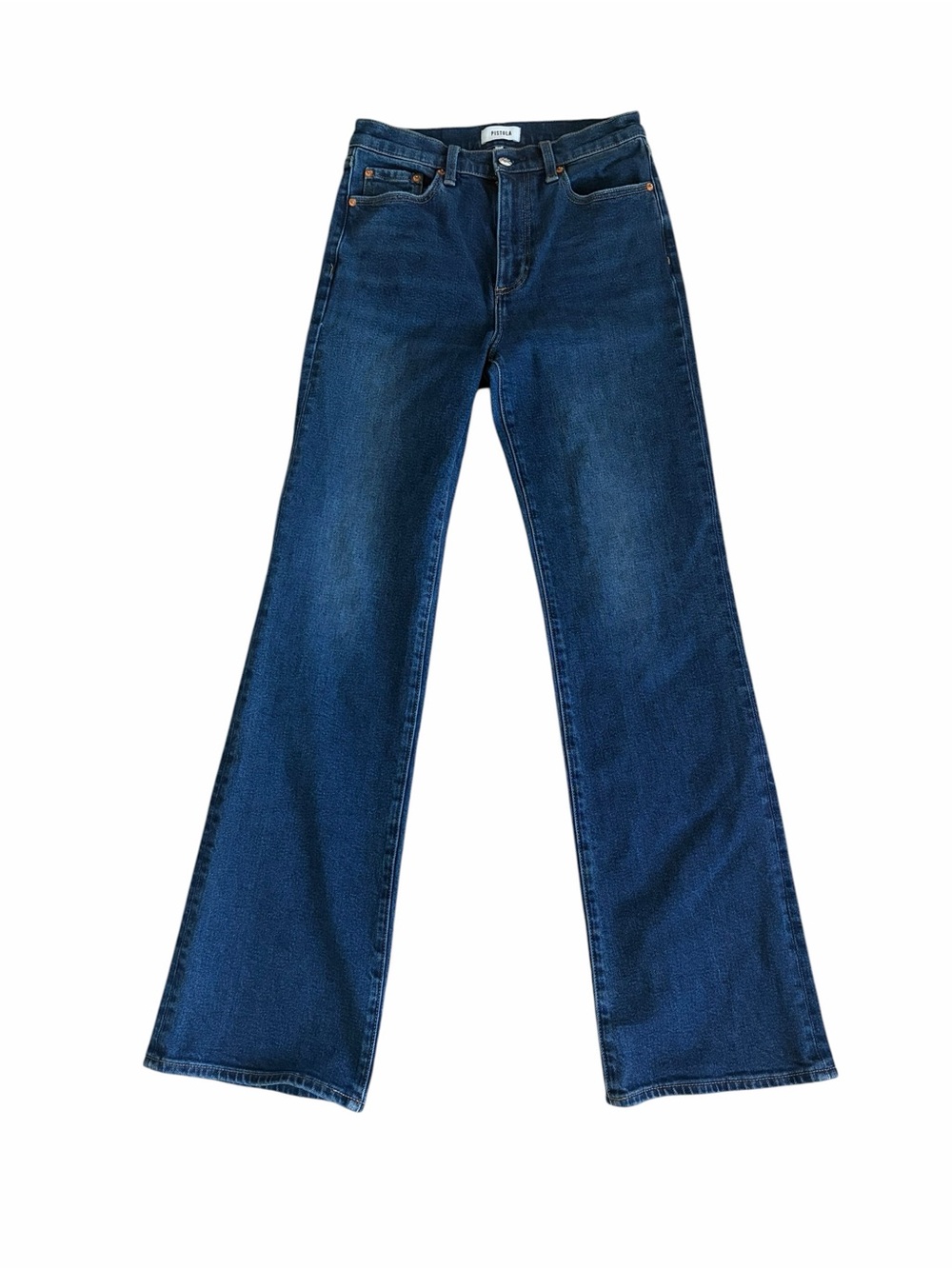 pistola Deep Indigo High-Rise Wide Leg Jeans